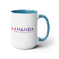 Amanda Pandas Coffee House LLC V3 Two-Tone Coffee Mugs, 15oz