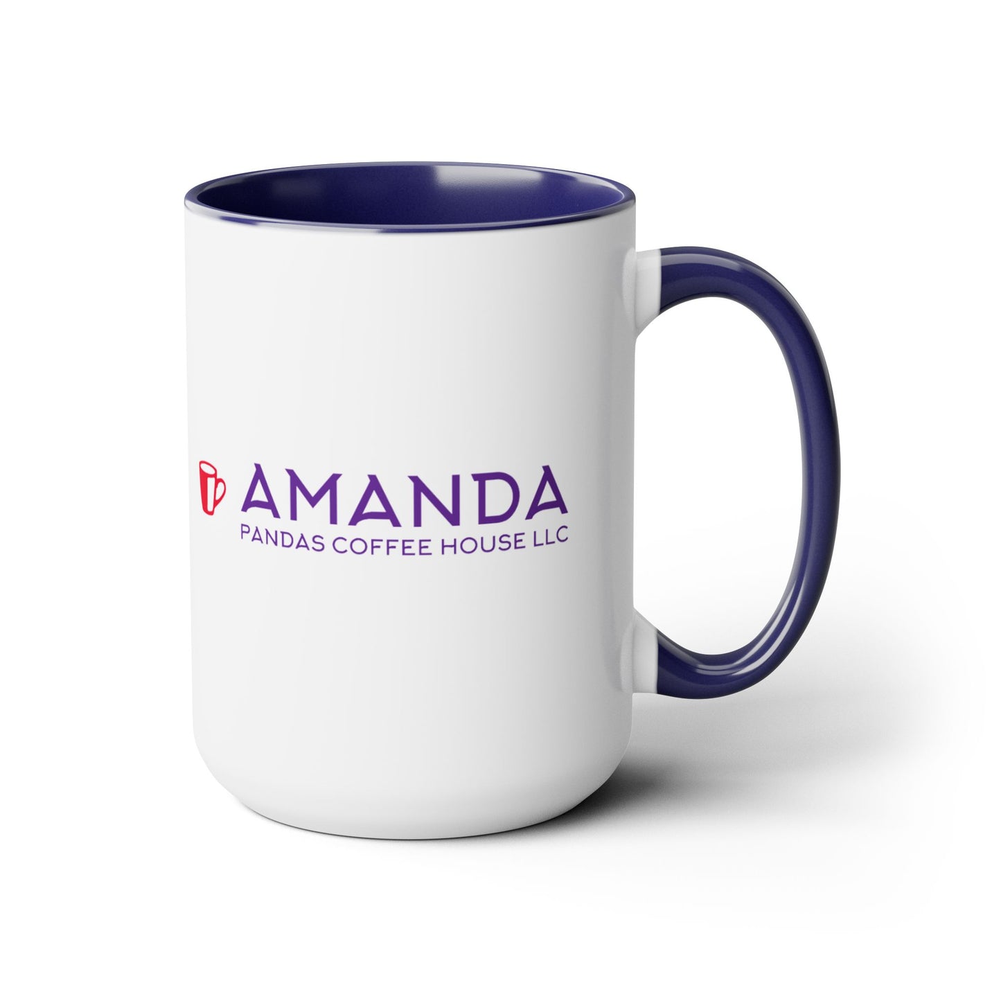 Amanda Pandas Coffee House LLC V3 Two-Tone Coffee Mugs, 15oz