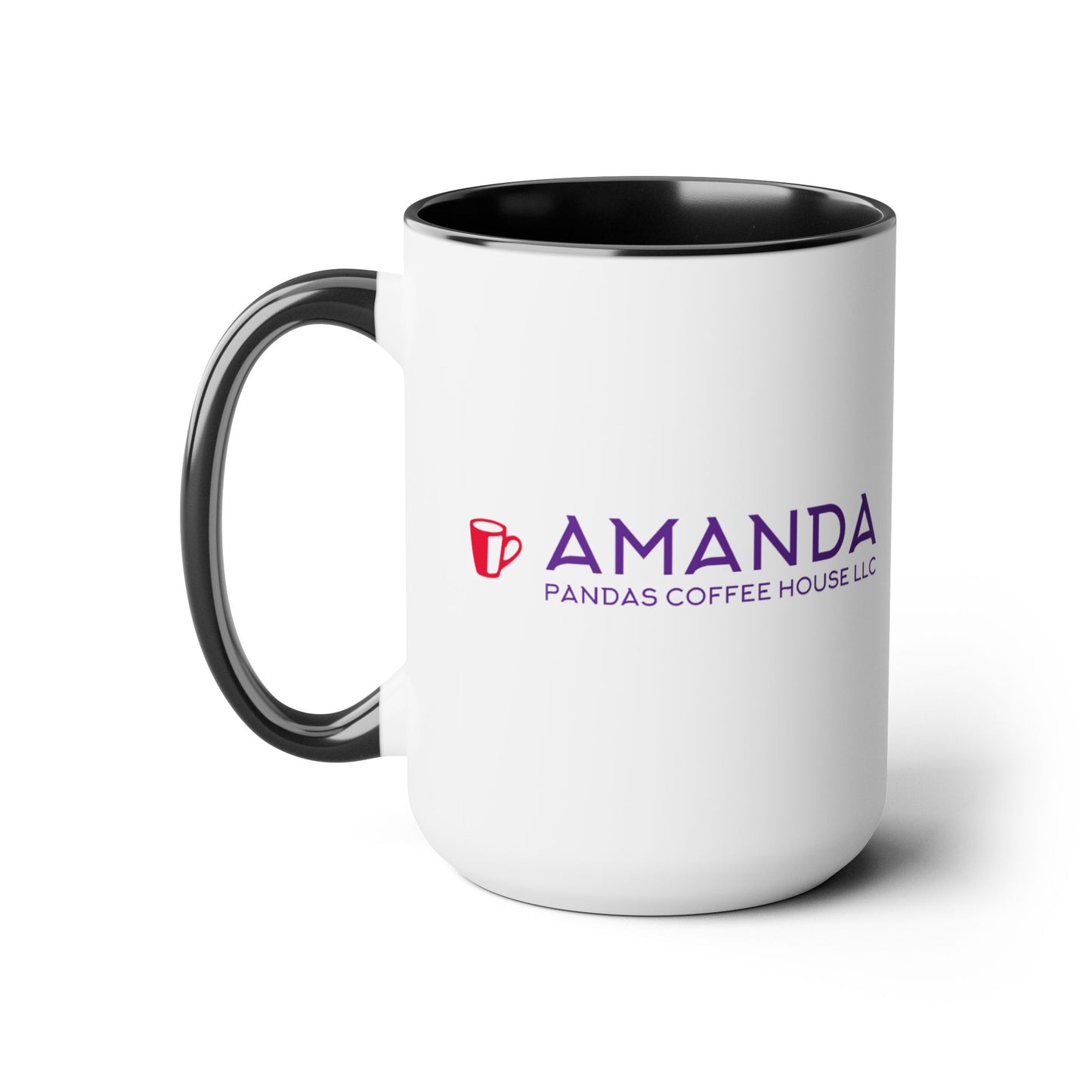 Amanda Pandas Coffee House LLC V3 Two-Tone Coffee Mugs, 15oz