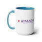 Amanda Pandas Coffee House LLC V3 Two-Tone Coffee Mugs, 15oz