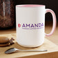 Amanda Pandas Coffee House LLC V3 Two-Tone Coffee Mugs, 15oz