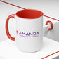 Amanda Pandas Coffee House LLC V3 Two-Tone Coffee Mugs, 15oz