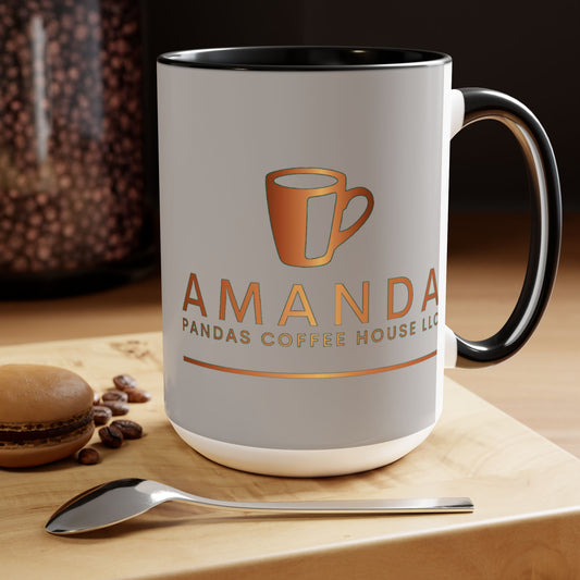 Amanda Pandas Coffee House LLC V2 Coffee Mugs, 15oz