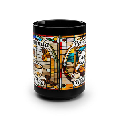 Amanda Pandas Coffee House LLC VJ24 Taza negra, 15 oz