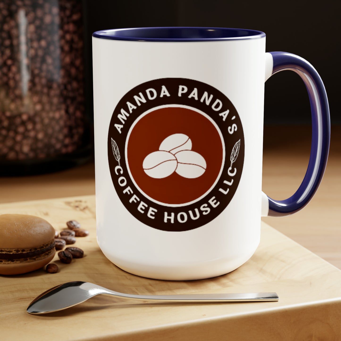 Amanda Pandas Coffee House LLC V1 Tazas de café, 15 oz