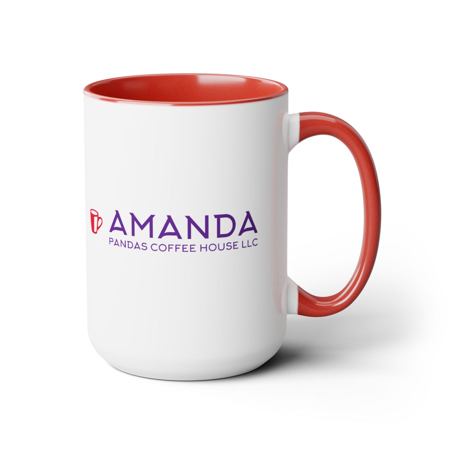 Amanda Pandas Coffee House LLC V3 Two-Tone Coffee Mugs, 15oz