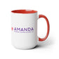 Amanda Pandas Coffee House LLC V3 Two-Tone Coffee Mugs, 15oz