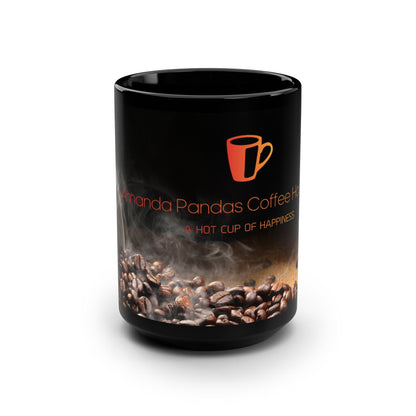 Amanda Pandas Coffee House LLC Taza negra original, 15 oz