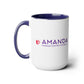 Amanda Pandas Coffee House LLC V3 Two-Tone Coffee Mugs, 15oz