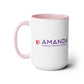 Amanda Pandas Coffee House LLC V3 Two-Tone Coffee Mugs, 15oz