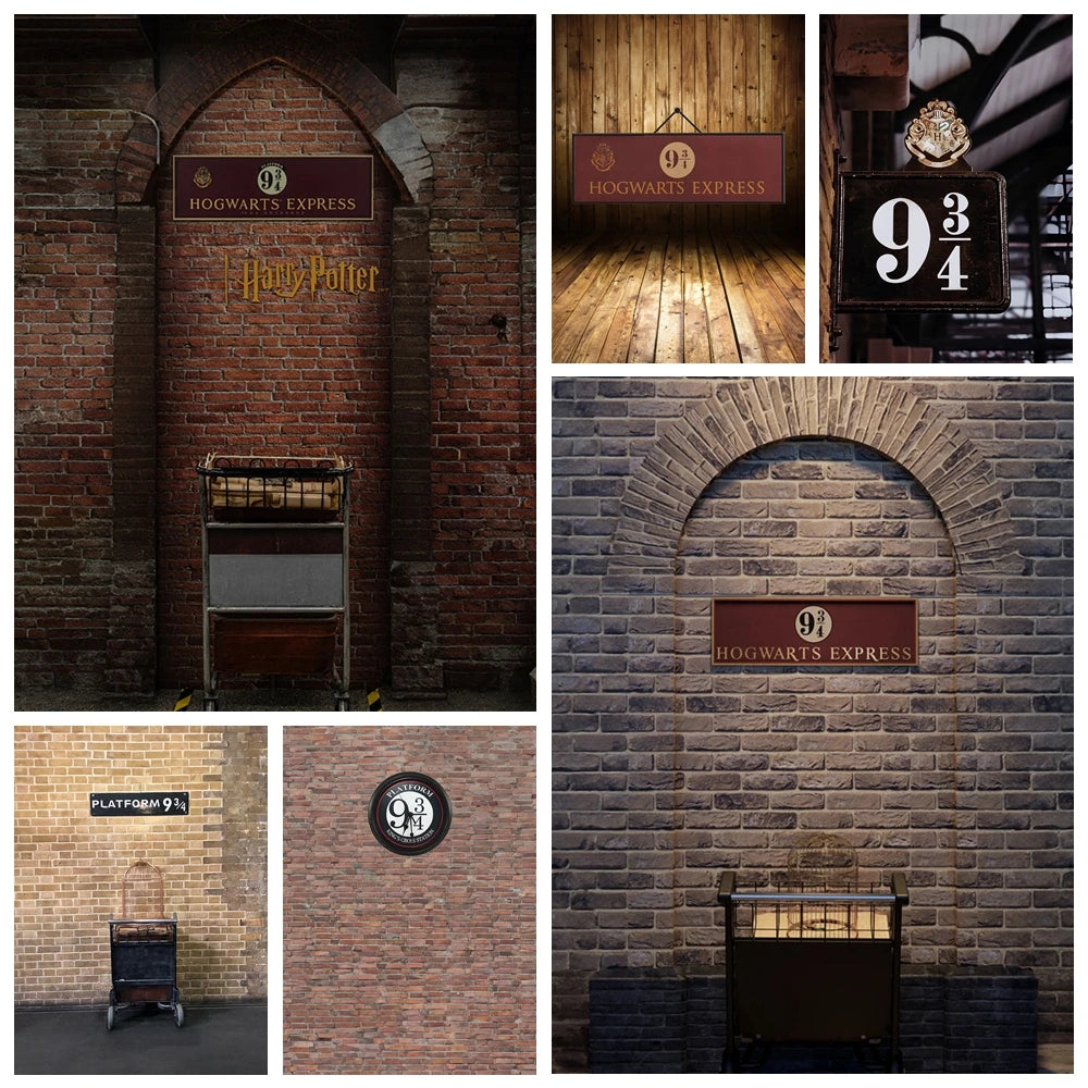 Harry Potter 9 3/4 Train Platform Hogwarts Adults Kids Vertical Backdrop Custom Photography Poster Decor Studio Shoot Background