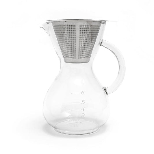 Yama Kaffeetropfkanne mit Glasgriff und Filterkegel – 30 oz